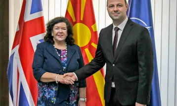 Minister Misajlovski meets UK Special Envoy for Western Balkans Karen Pierce