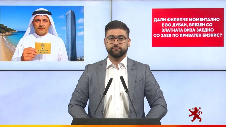 Манасиевски: Дали Филипче моментално е во Дубаи, влезен со златната виза заедно со Заев по приватен бизнис