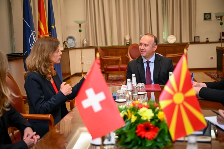 Гаши - Улман: Со Швајцарија континуирано ја унапредуваме билатералната соработка, градиме пријателски односи и меѓусебно се поддржуваме на мултилатерално ниво