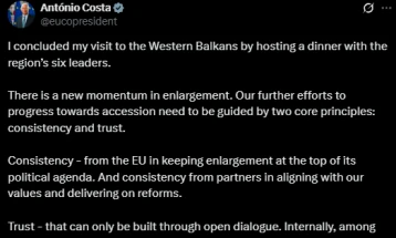 Кошта во Тирана излезе со нов моментум за проширувањето на Европската унија - доследност и доверба