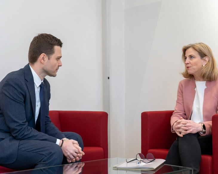 Austrian FM Meinl-Reisinger visits Skopje