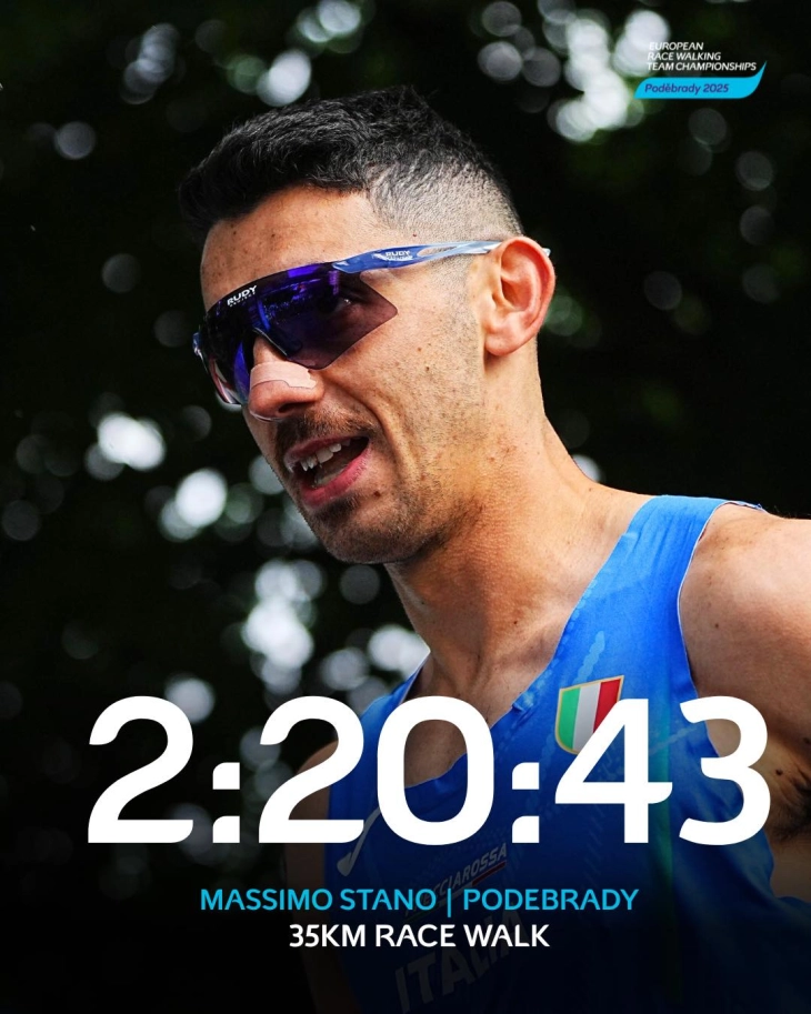 Италијанецот Стано го собори светскиот рекорд во брзо одење на 35 километри