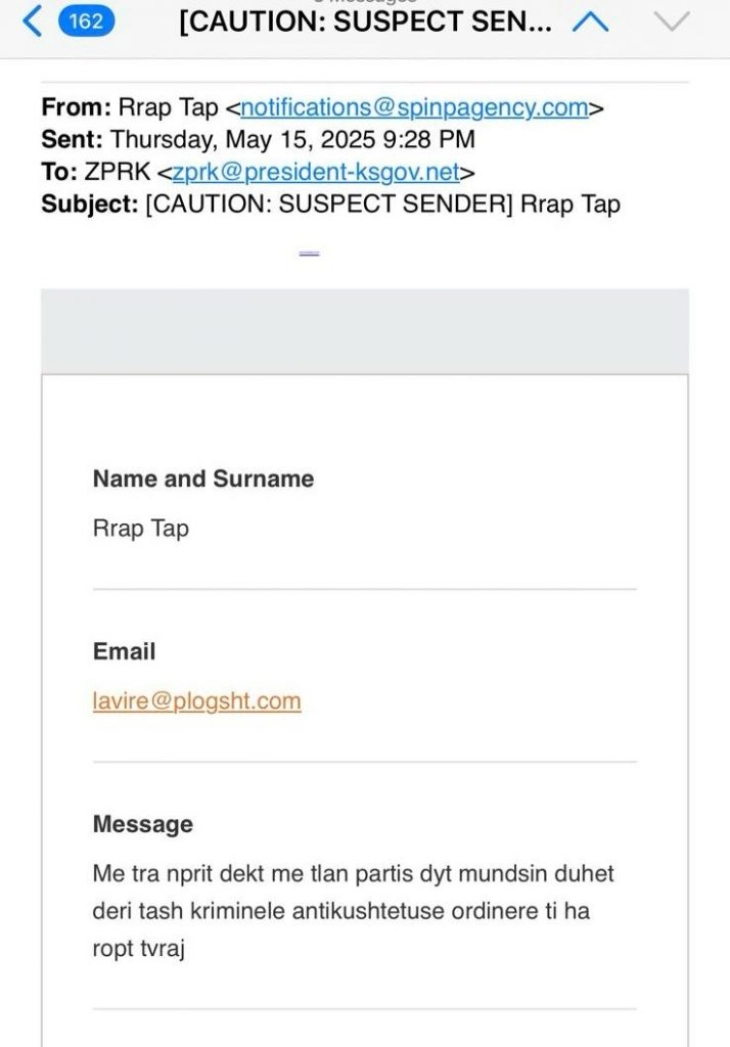 Косовската претседателка Вјоса Османи доби смртна закана по електронска пошта