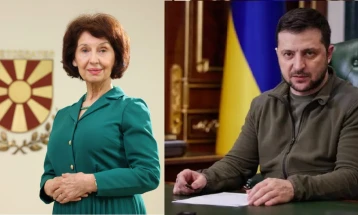 Siljanovska-Davkova voices support for peace efforts in phone call with Ukraine’s Zelensky 