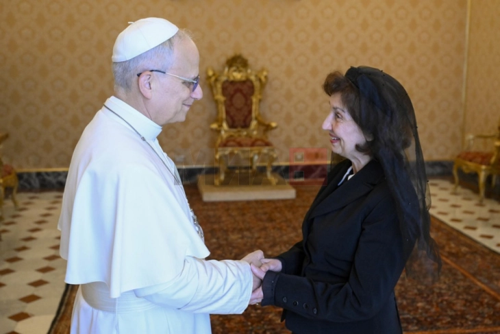 Претседателката Сиљановска – Давкова на аудиенција кај папата Лав 14