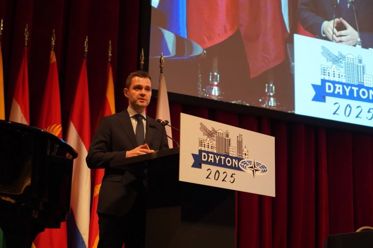 Mucunski addresses plenary session of NATO Parliamentary Assembly’s Spring Session in Dayton
