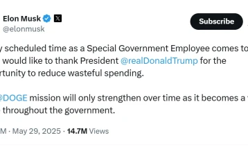 Musk says his work in Washington is over, heading back to business