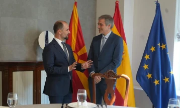 Murtezani reaffirms North Macedonia's commitment to EU membership at a meeting with Sampedro