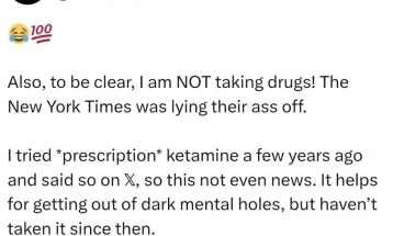 Илон Маск: Не земам дрога