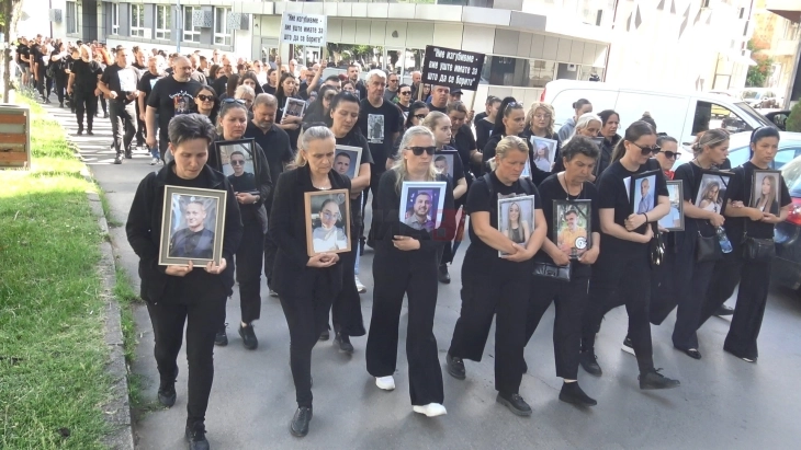 Families of Kochani fire victims persist in demanding justice at eighth protest march 