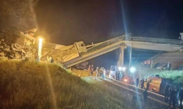 At least seven killed after bridge collapse derails train in Russia