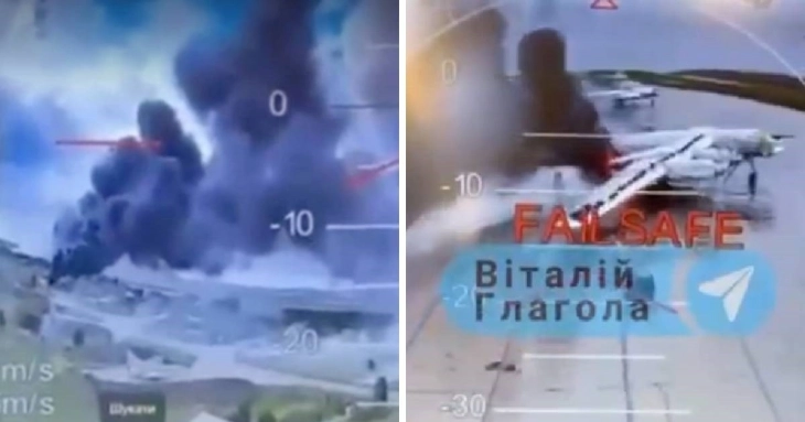 Украинската СБУ тврди дека со дронови уништила над 40 стратешки бомбардери во заднината на руска територија