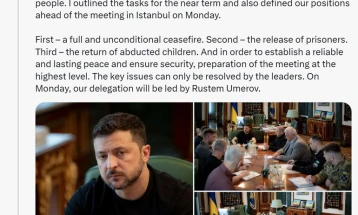 Zelensky confirms Ukraine's participation in Istanbul talks on Monday