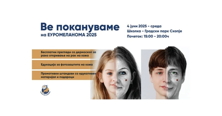 Во Градски парк настан Еуромеланома за превенција и заштита на детската кожа