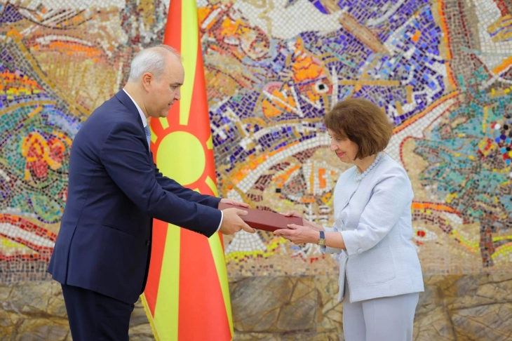 President Siljanovska-Davkova receives credentials of new Ambassador of Jordan