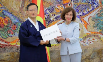 President Siljanovska-Davkova receives credentials of new Ambassador of the Republic of Korea