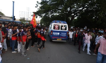 Единаесет загинати на прослава на победа на индиски крикет тим