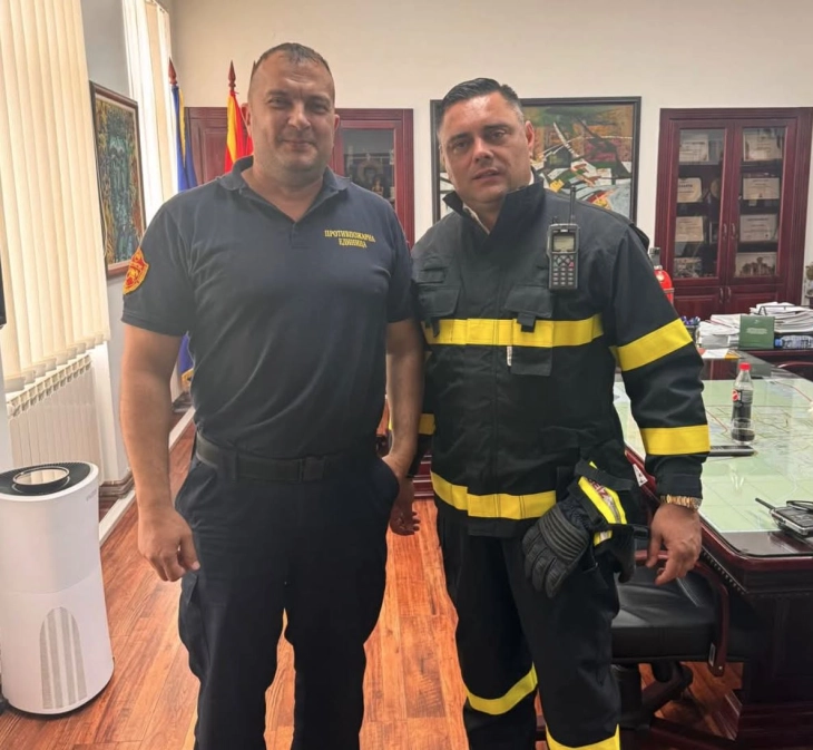 Градоначалникот на Кавадарци прими противпожарна опрема и стана член на Противпожарната единица