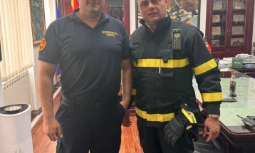 Градоначалникот на Кавадарци прими противпожарна опрема и стана член на Противпожарната единица