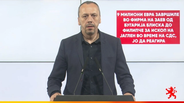 Petrushevski: Nëntë milionë euro kanë përfunduar në kompaninën e Zaevit nga Bullgaria e afërt me Filipçen për nxjerrjen e qymyrit gjatë kohës së LSDM-së, Prokuroria të reagojë