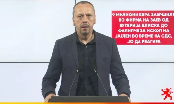 Petrushevski: Nëntë milionë euro kanë përfunduar në kompaninën e Zaevit nga Bullgaria e afërt me Filipçen për nxjerrjen e qymyrit gjatë kohës së LSDM-së, Prokuroria të reagojë