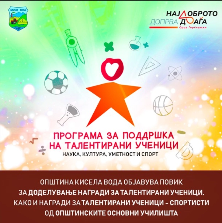 Ѓорѓиевски: Награди за талентираните ученици