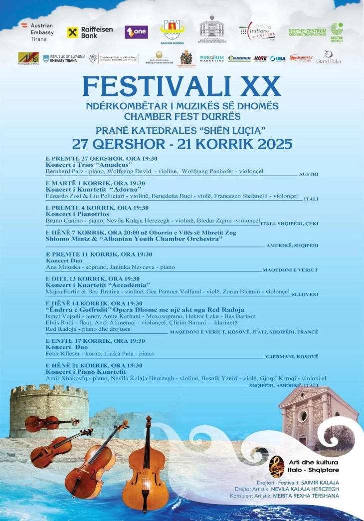 Македонските уметници Митоска и Невчева на Меѓународен фестивал на камерна музика во Драч