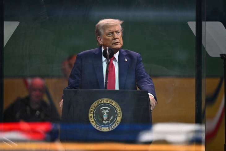 US military parade takes place alongside hundreds of anti-Trump demos