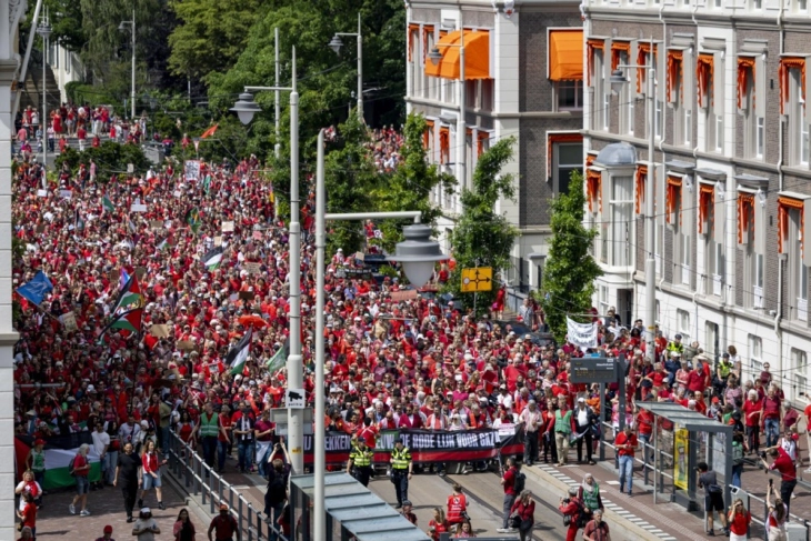 Демонстрации против Израел во Хаг и Брисел