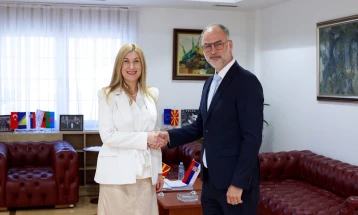 Проштална средба на вицепремиерот и министер Стоилковиќ со српската амбасадорка Невена Јовановиќ