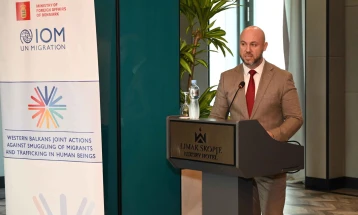 Заменик министерот за внатрешни работи Исени на завршен настан за имплементацијата на регионалните проекти реализирани со ИОМ