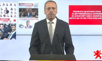 Петрушевски: Тепачката од Кочани е план за дестабилизација направен во Дубаи меѓу Заев и Филипче, целта е да се сее страв пред избори