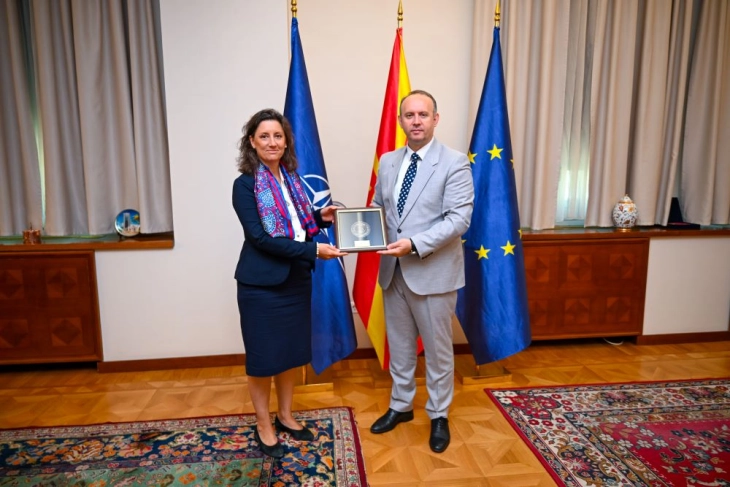 Speaker Gashi in farewell meeting with Swedish Ambassador Larsson Jain