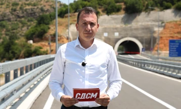 Талески: Готов патот низ Фаришката клисура, СДСМ заврши над 90 отсто од проектот