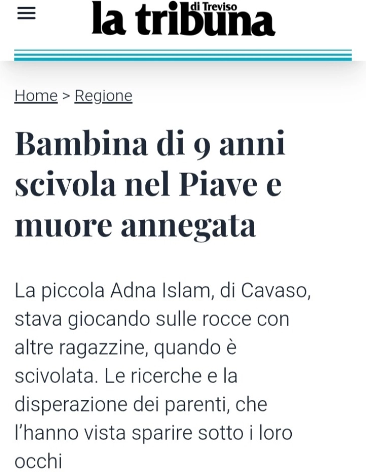 Во Италија се удави 9-годишно девојче со потекло од Македонија