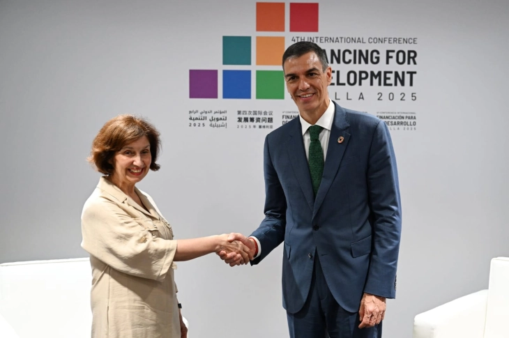 Siljanovska-Davkova and Spain’s Sánchez discuss Euro-integrations, greater economic cooperation