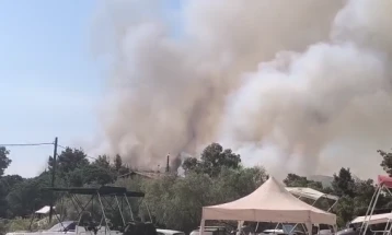 Шумски пожар на вториот крак на Халкидики – порака за евакуација на сите што се во регионот на Вурвуру