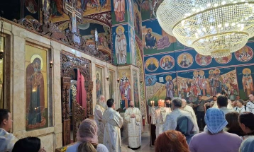 Архиепископот Стефан богослужеше во храмот Свети Наум во Радишани