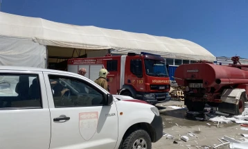 Изгаснат пожар во фабрика за стиропор во Кочани