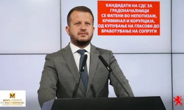 Мицевски: Кандидати на СДС за градоначалници се фатени во непотизам, криминал и корупција, од купување на гласови до вработување на сопруги