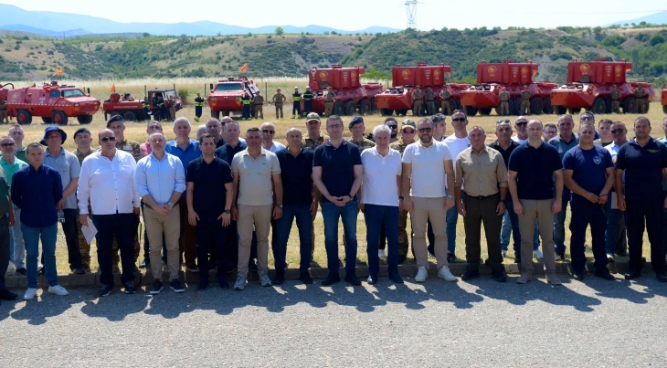 Toshkovski: Maqedonia bëhet me Njësinë e parë intervenuese prej 43 automjetesh transporti për shuarjen e zjarreve