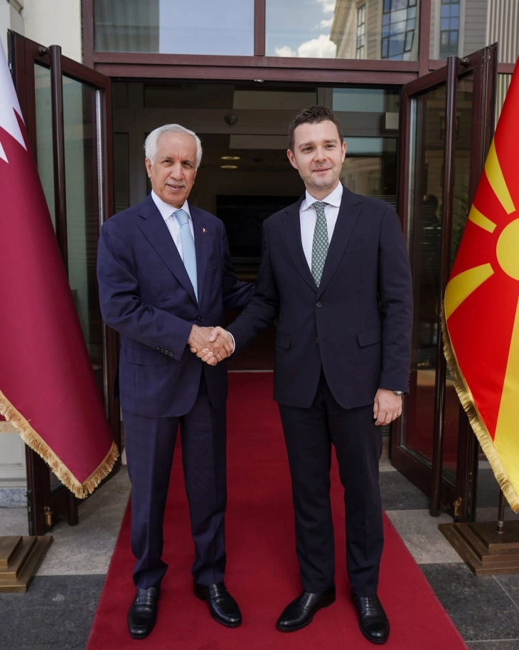 FM Mucunski meets Qatari Minister of State for Foreign Affairs