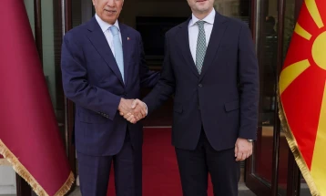 FM Mucunski meets Qatari Minister of State for Foreign Affairs