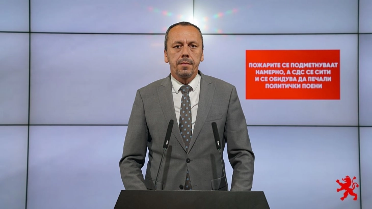 Петрушевски: Пожарите се подметнуваат намерно, а СДС се сити и се обидува да печали политички поени