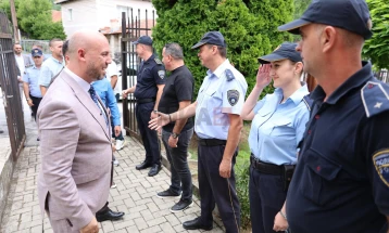 Vizitë pune e Zëvendësministrit Iseni në Njësinë policore Tearcë