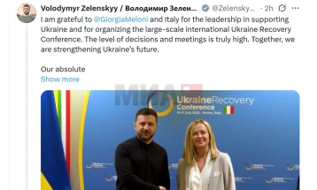 Zelenski i bëri thirrje Italisë të investojë në mbrojtjen e Ukrainës