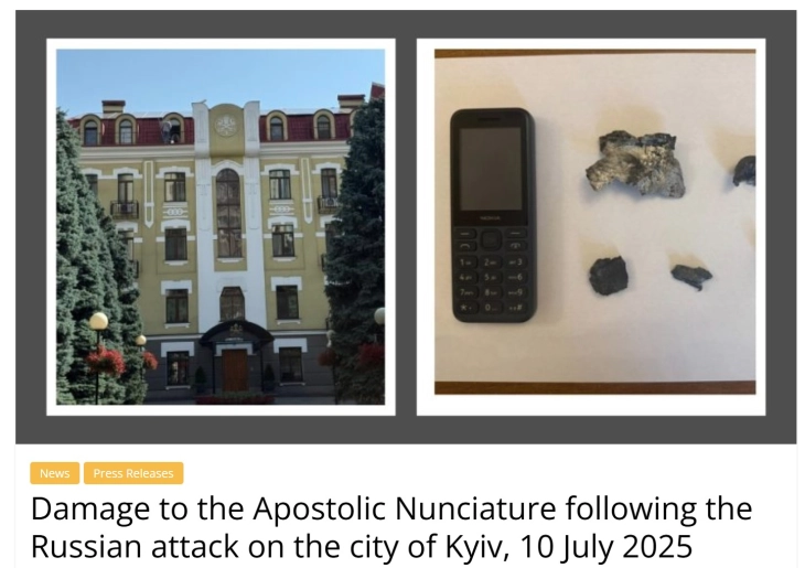 Амбасадата на Ватикан во Киев оштетена во руски напади