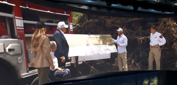 Trump thanks first responders during visit to Texas flood zone