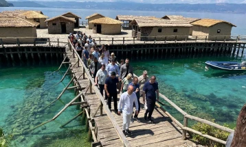 PM Mickoski attends launch of reconstructed museum complex at Lake Ohrid's Bay of Bones
