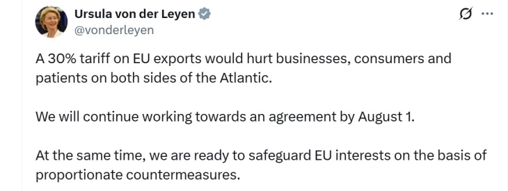 Lajen: Doganat prej 30 për qind do t'u shkaktojnë dëme të gjithëve